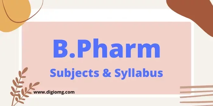 b.pharm subjects & syllabus