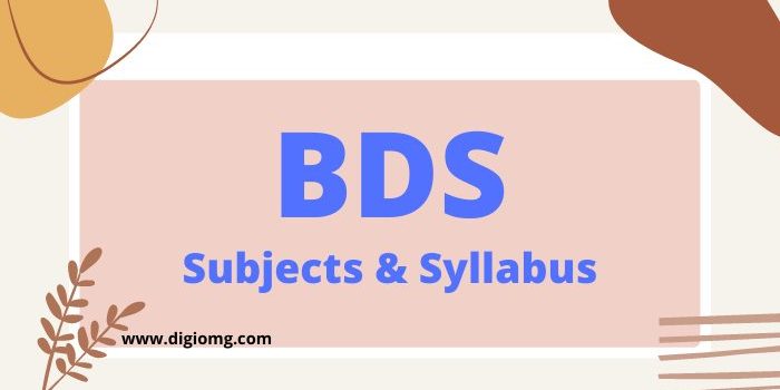 bds subjects & syllabus