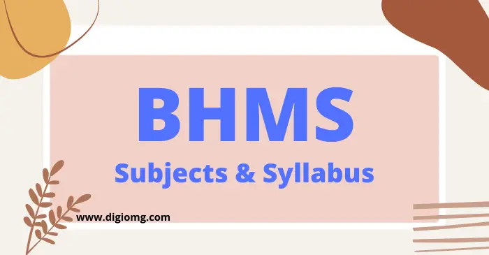 bhms subjects & syllabus