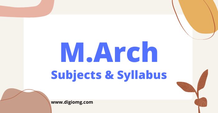 m.arch subjects & syllabus