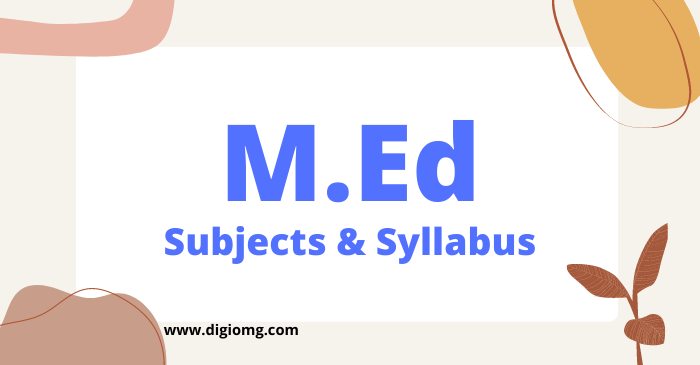 m.ed subjects & syllabus