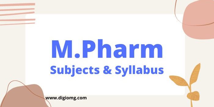 m.pharm subjects & syllabus