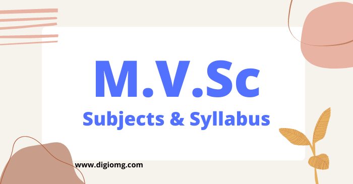 m.v.sc subjects & syllabus
