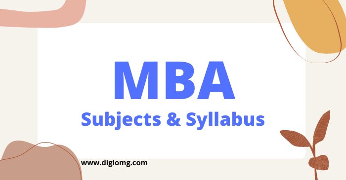 mba subjects & syllabus