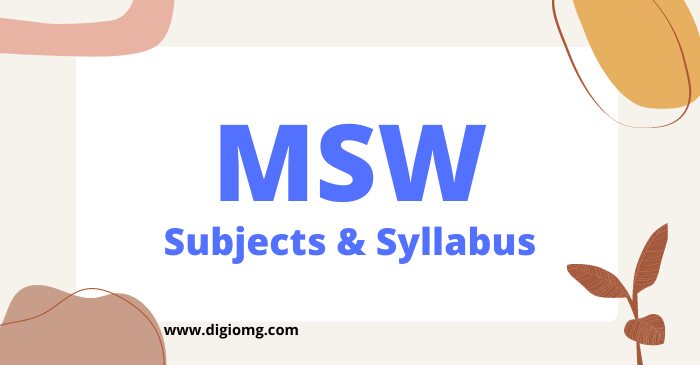msw subjects & syllabus